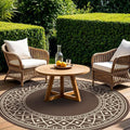 GENIMO Outdoor Rug Waterproof for Patio Decor, Round 10' Foldable Reversible by GENIMO