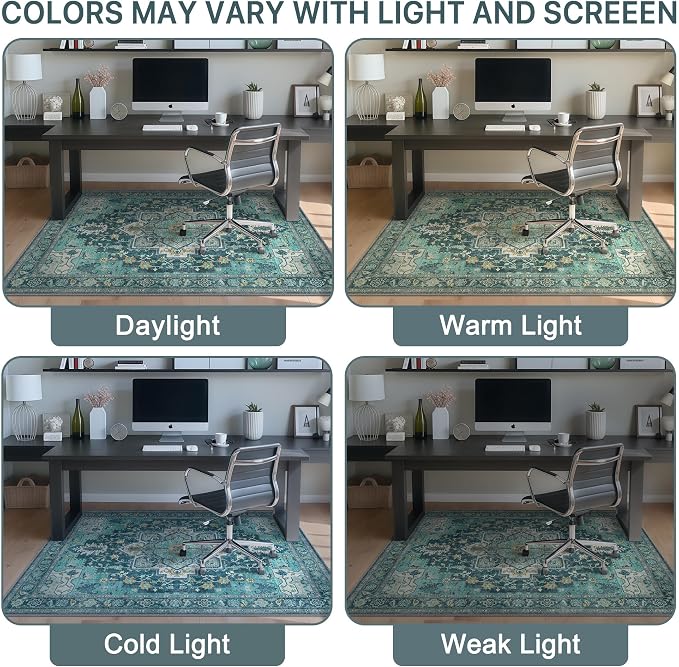 48"x72" Office Chair Mat for Hardwood Tile Floor, Under Desk Carpet Protector - Image 6