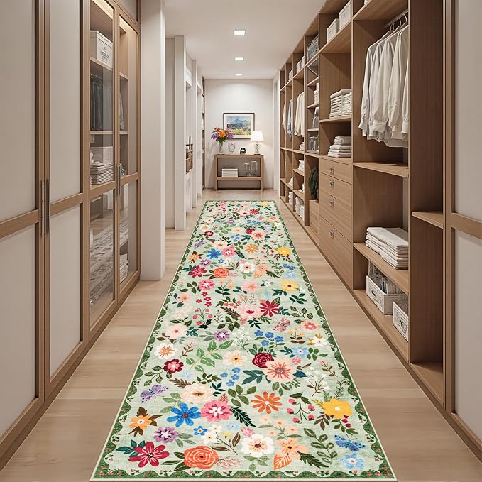 Runner Rug for Entryway: 2.6x14 Kitchen Rugs Non Slip Washable Ultra-Thin Soft - Image 5