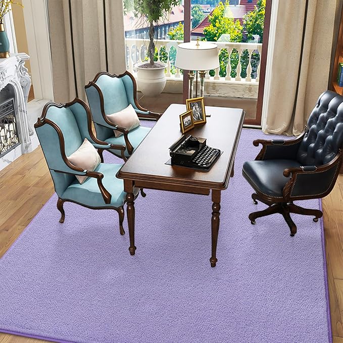 Pettop 5x7 ft Purple Area Rugs for Bedroom Living Room, Washable Memory Foam - Image 6