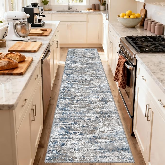 Runners for Hallways Ultra Non-Slip 2x10 Long Runner Rugs Washable Abstract - Image 8