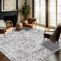 CHAMPLANT Washable Area Rug 9'x12' Retro Boho Design Non-Shedding Easy Care by CHAMPLANT