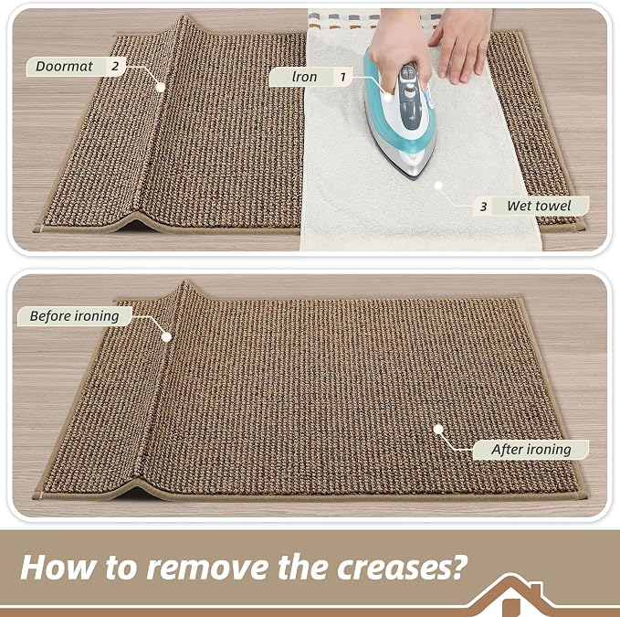 BEQHAUSE Dirt Trapper Door Mat 24" x 60", Non-Slip Washable Doormats Entrance - Image 9