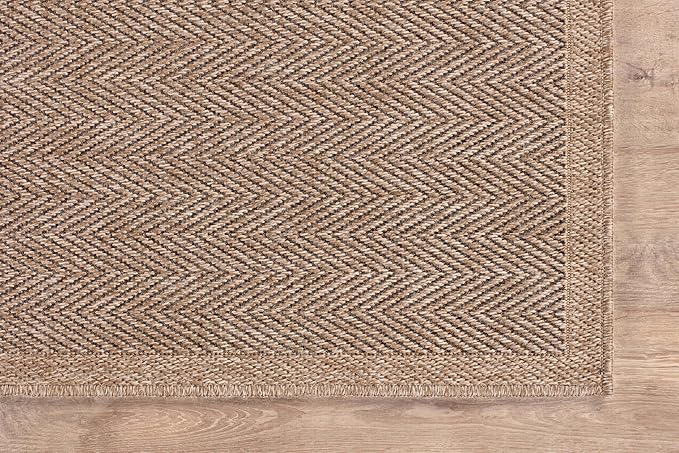 CAMILSON Easy Jute Rug 8x10, Indoor Outdoor Natural Color Fiber Area Rugs - Image 5