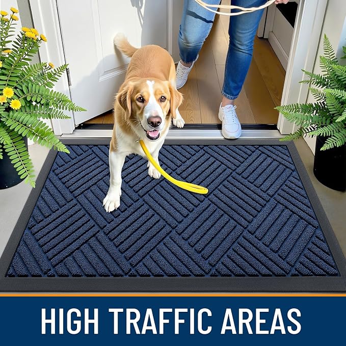 OLANLY Front Door Mat Outside Entrance 29.5x17, Heavy Duty Sturdy Natural - Image 6