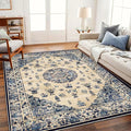 CHAMPLANT Washable Area Rug 8'x10' Retro Boho Design Non-Shedding Non-Slip Easy by CHAMPLANT