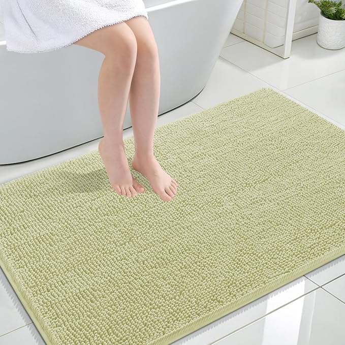 OLANLY Large Bathroom Rugs 44x32, Extra Soft Absorbent Chenille Bath Rugs by OLANLY