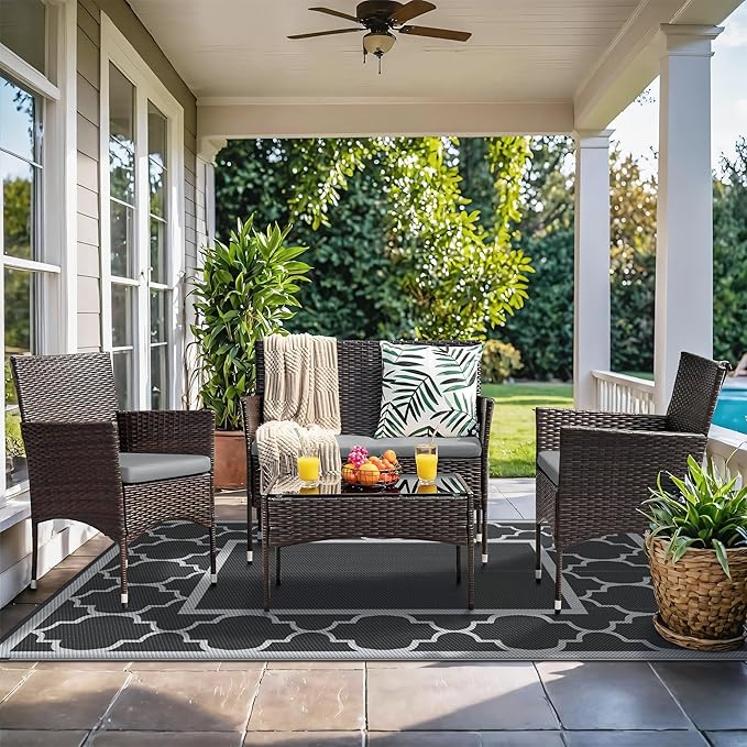 GENIMO Outdoor Rug 9' x 12' Waterproof - Image 2