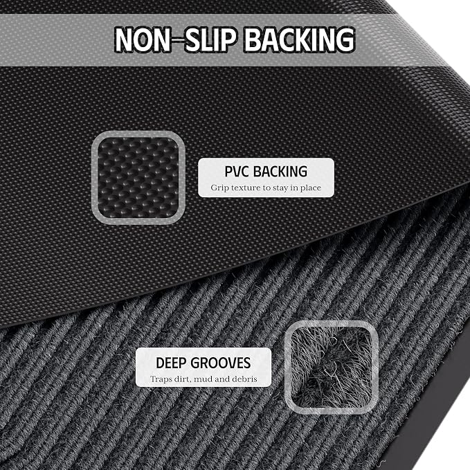 Large Commercial Door Mat, Low Profile Easy Clean Welcome Mat Indoor Outdoor - Image 5