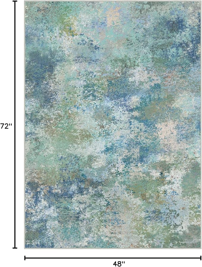 BEIMO Area Rugs 4x6 for Living Room Bedroom, Modern Abstract Machine Washable - Image 2