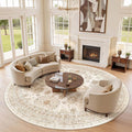 zesthome 8ft Round Rugs for Living Room, Non-Slip Washable Round Area Rugs by Zesthome
