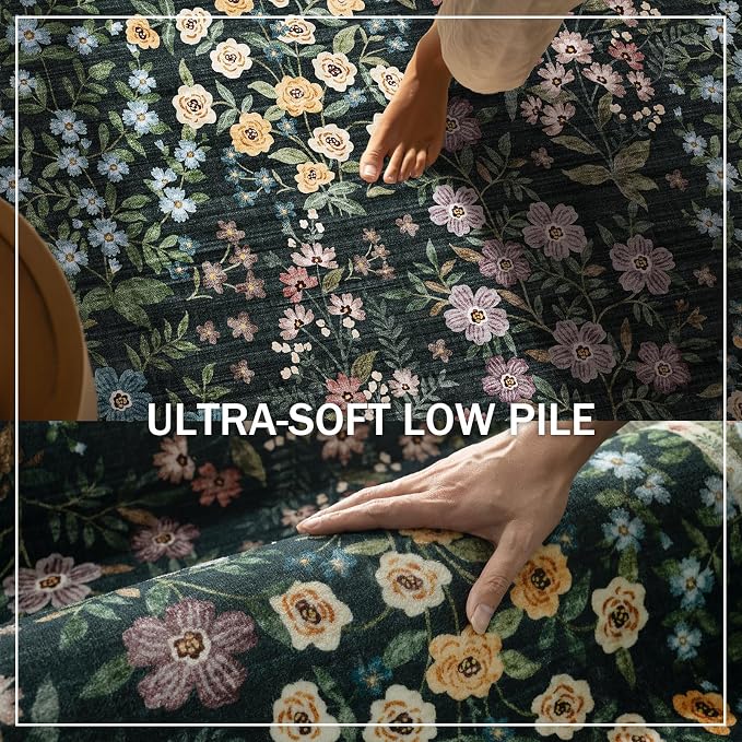 8x10 Area Rugs for Living Room: Washable Rug for Bedroom Vintage Stain - Image 5
