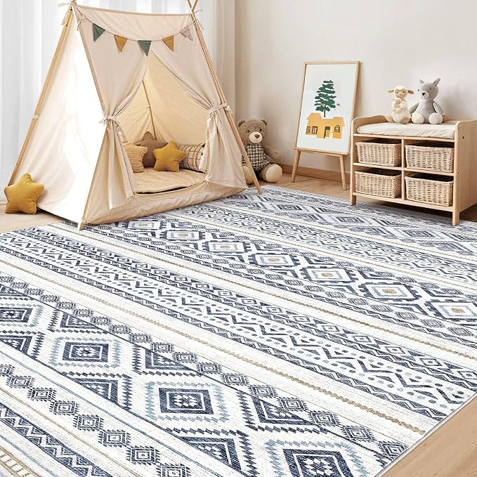 cotiled 8x10 Area Rugs Living Room Rug: Washable Boho Rugs - Image 8