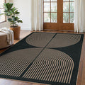 Lahome Modern Rainbow Easy Jute Carpet, Washable 5x7 Area Rugs by Lahome