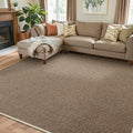 Faux Jute Area Rug 9'x12', Washable & Non-Slip, Taupe | 0.27" Low Pile Easy by Unknown