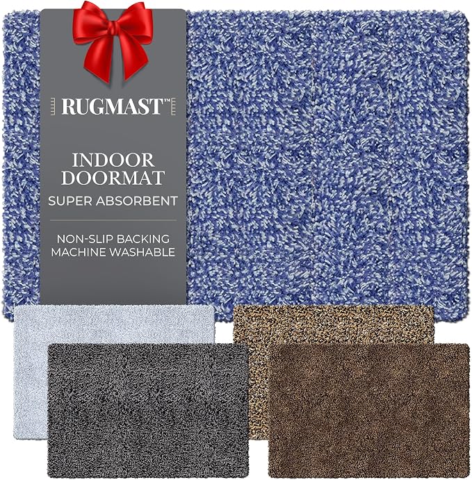 Premium Microfiber Indoor Door Mat – 36"x72" Washable Entry Mat, Waterproof by RugMast