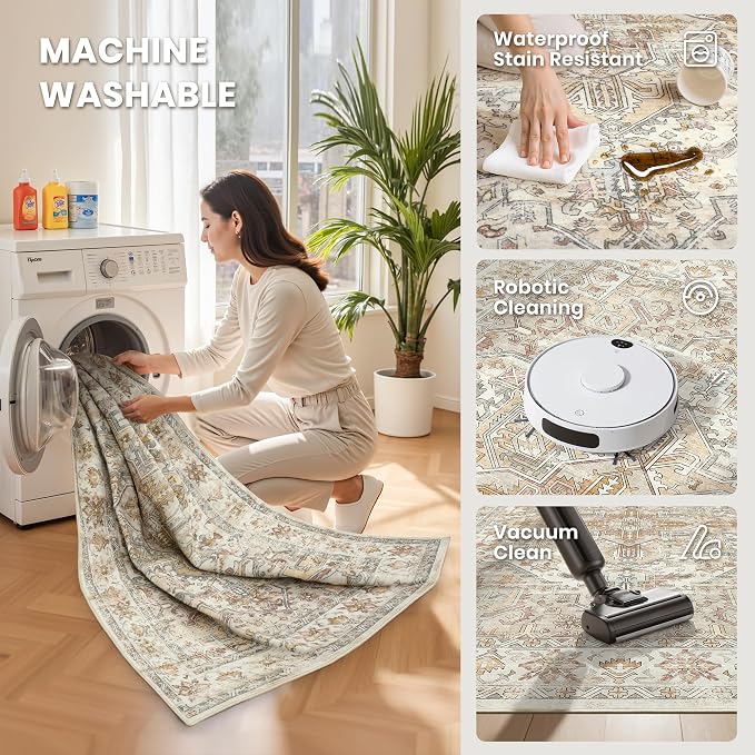 zesthome 5x7 Washable Rug-Stain Resistant Area Rugs - Image 5