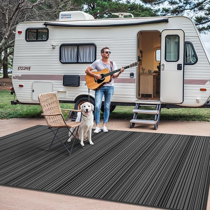 GENIMO Outdoor Rug for Patio Clearance, Lightweight Waterproof RV Camping Mat - Image 5