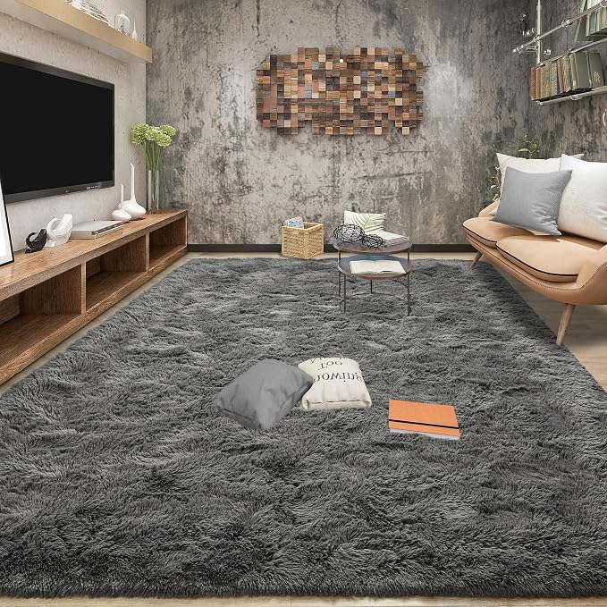Tepook Soft Fluffy Rugs for Living Room, 5x8 Shaggy Area Rug for Bedroom - Image 3