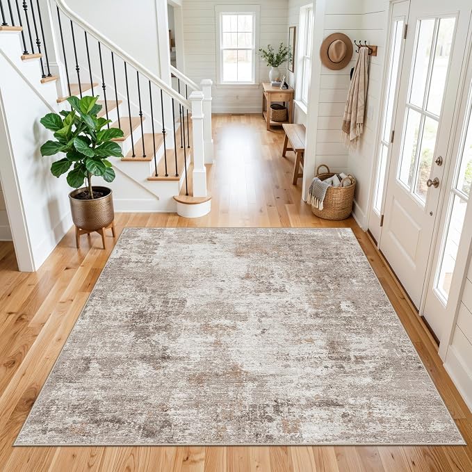ZHXXUJ Washable 6x6 Square Area Rug – Non Slip Modern Abstract - Image 5