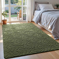 Macgace 4x6 Green Area Rug, Soft Shag Carpet, Washable Bedroom Nursery Rugs by Macgace