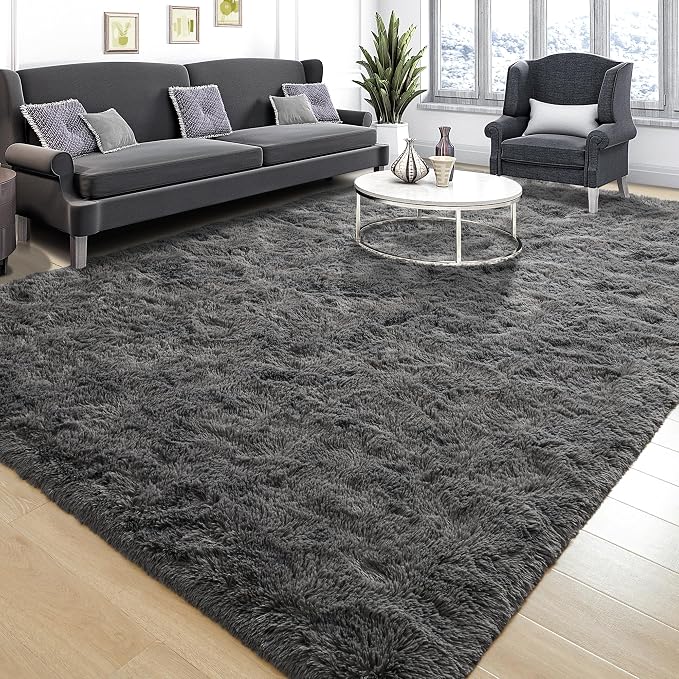Tepook Fluffy Large Rugs for Living Room, Shag Area Rug 6x9 Soft Carpet for - Image 2
