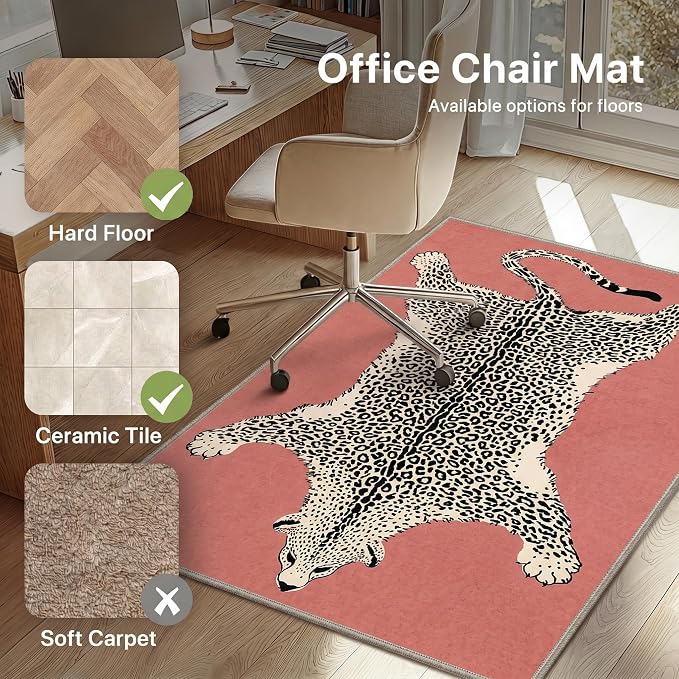36"x48" Office Chair Mat for Hardwood Tile Floor, Under Desk Carpet Protector - Image 3