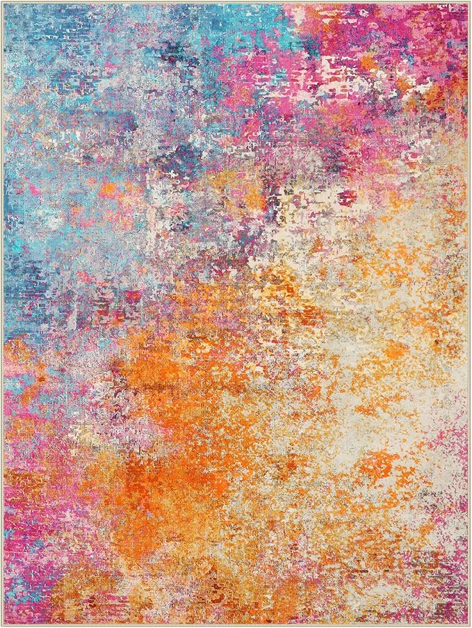 Lahome Modern Abstract Area Rugs 9x12 Living Room Rug Non Slip, Washable - Image 8