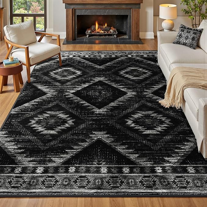 BESTSWEETIE Area Rug 5x8 Rug Machine Washable Non-Slip Low Pile Print Pattern by BESTSWEETIE