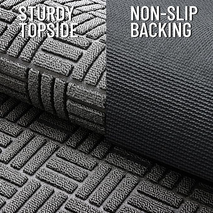 OLANLY Front Door Mat Outside Entrance 47x32, Heavy Duty Sturdy Natural Rubber - Image 4