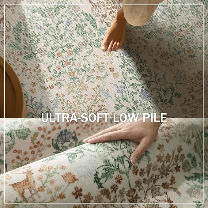 8x10 Washable Rugs for Living Room: Bedroom Area Rug Stain Resistant Non Slip - Image 5