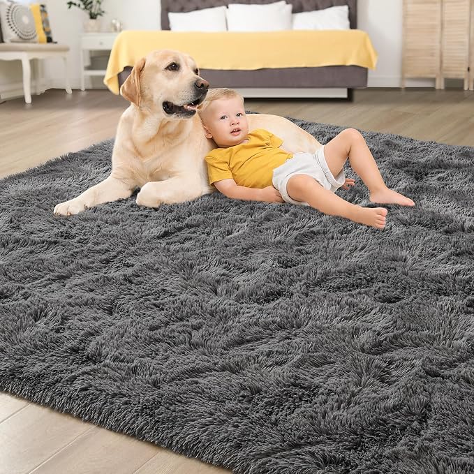 Tepook Fluffy Large Rugs for Living Room, 8x10 Area Rugs for Bedroom, Modern - Image 4