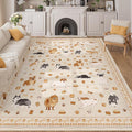 DUKINO 8x10 Area Rug, Non Slip Washable Animal Dog Rug by DUKINO