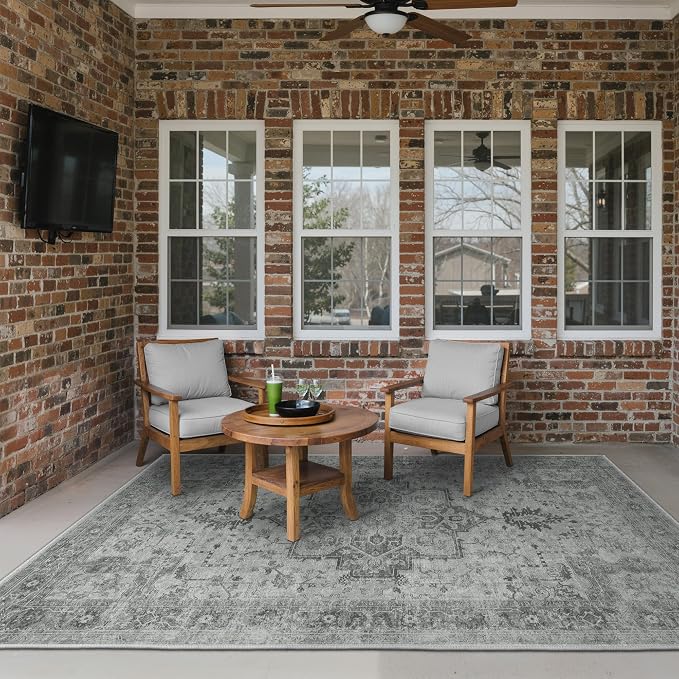 GENIMO Outdoor & Indoor Area Rug 6'x9', Waterproof, Non-Shedding, Easy Cleaning - Image 3