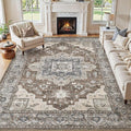 10x14 Area Rugs Living Room: Washable Vintage Rug Large Non-Slip Stain by JessibouAreaRug