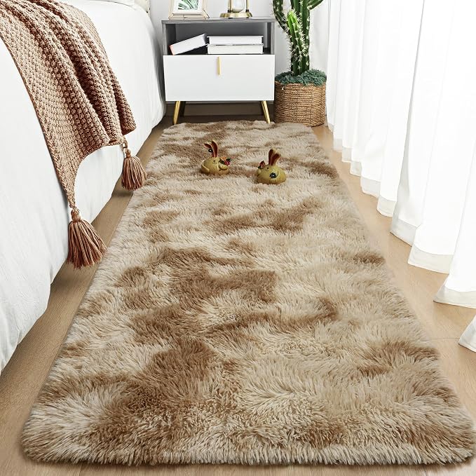 Tepook Fluffy Runner Rugs for Bedroom Aesthetic 2x6 Feet, Shag Soft Bedside Rug - Image 8