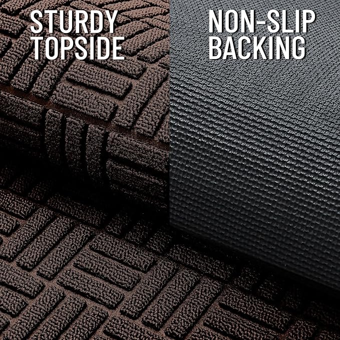 OLANLY Front Door Mat Outside Entrance 47x32, Heavy Duty Sturdy Natural Rubber - Image 4