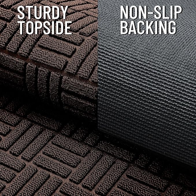 OLANLY Front Door Mat Outside Entrance 47x23, Heavy Duty Sturdy Natural Rubber - Image 4