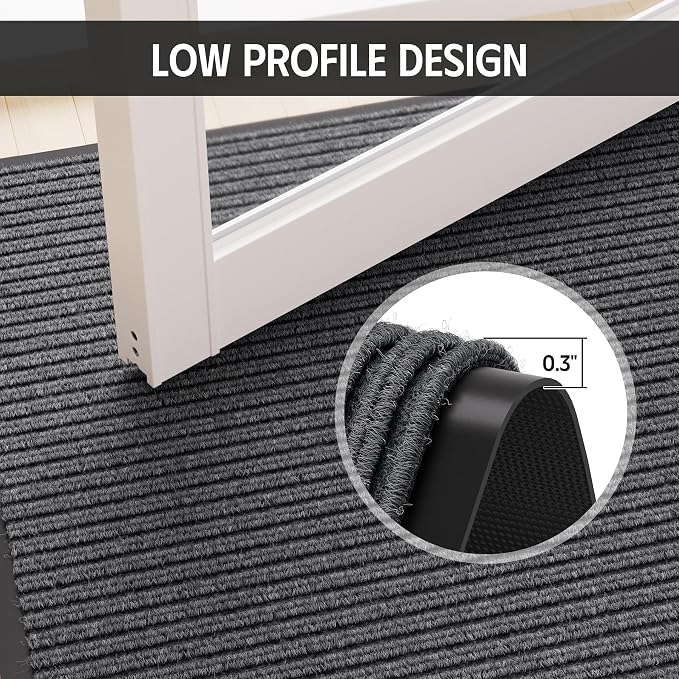 Front Door Mat Outside Entrance, Heavy Duty Dirt Trapper Dog Door Mats - Image 6