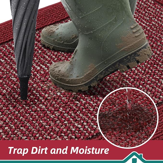BEQHAUSE Indoor Door Mat 24" x 36", Dirt Trapper Door Mats Non-Slip Entryway - Image 3