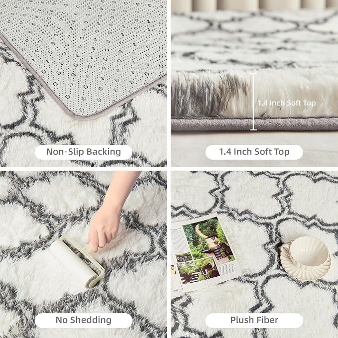 Litanika 8x10 Geometric Shag Area Rug - Image 5