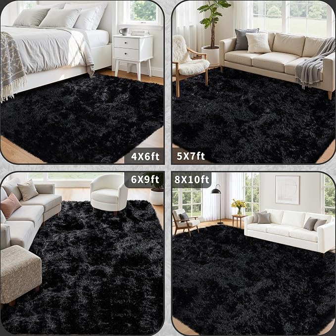5x7 Area Rug for Living Room: Ultra Soft Fluffy Rug Modern Large Thicked Shag - Image 5