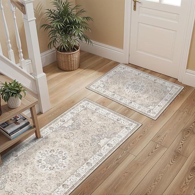 2-Piece Kitchen Runner Rug Set: Washable Non-Slip Floor Mats - Image 5