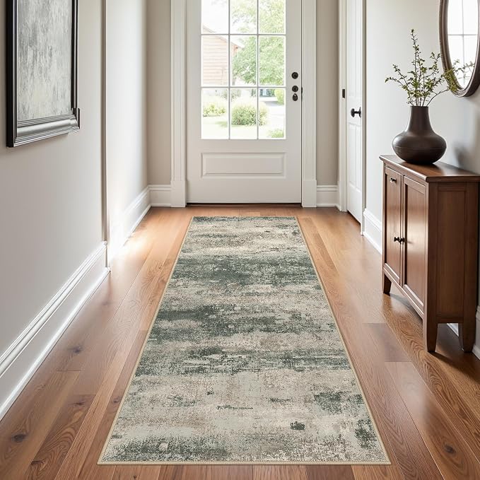 BEIMO Runner Rug for Hallway Kitchen, Soft Modern Abstract Throw Rugs, Low Pile by BEIMO