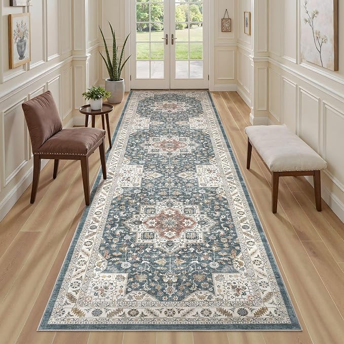 Vintage Hallway Runner Rug 3x12: Large Soft Washable Entryway - Image 5