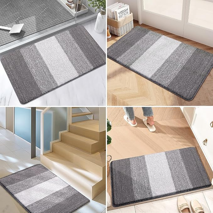Kitinjoy Indoor Outdoor Door Mat, 34x21 Non-Slip Absorbent Dirt Trapper - Image 6