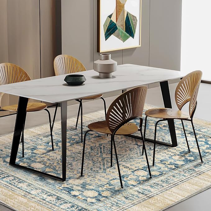 CHAMPLANT Area Rug 5'x7' Washable Rug Vintage Traditional Floor Cover Thin - Image 2