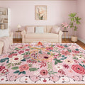 DUKINO 9x12 Area Rug, Floral Rugs by DUKINO