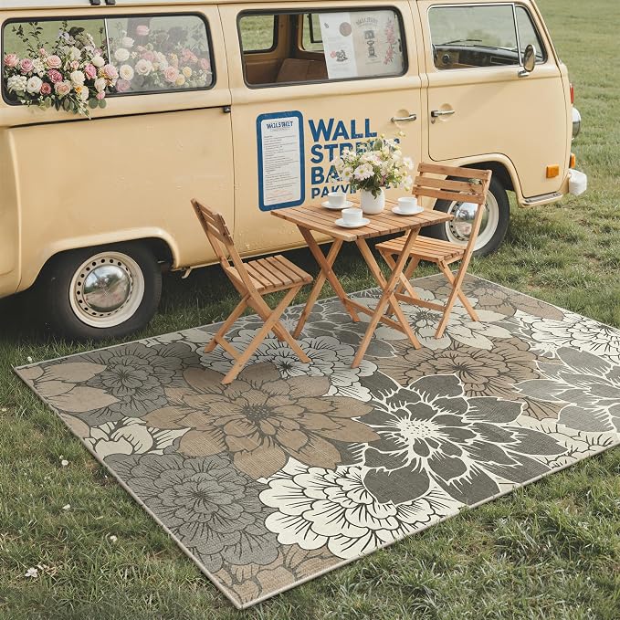 GENIMO Indoor Outdoor Area Rug 4'x6', Machine Washable Rugs - Image 3