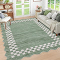 GarveeHome Area Rug 6x9 Large Living Room Modern Border Throw Rug by GarveeHome